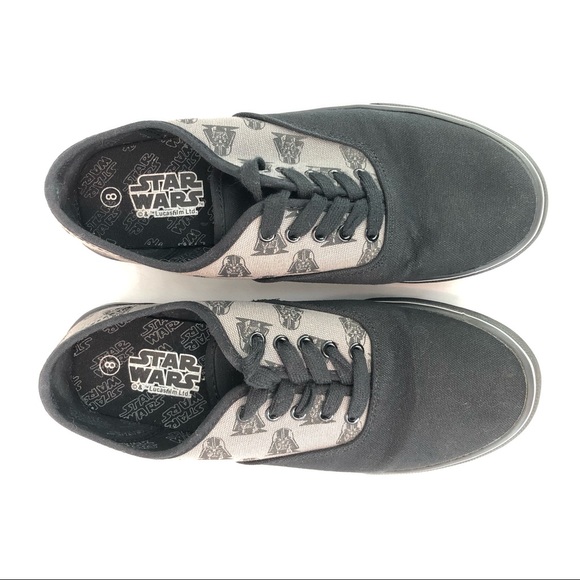 Disney Star Wars Darth Vader Shoe Men Sz 8 Black Skate Board Skater 8101 BKCC - Picture 5 of 13